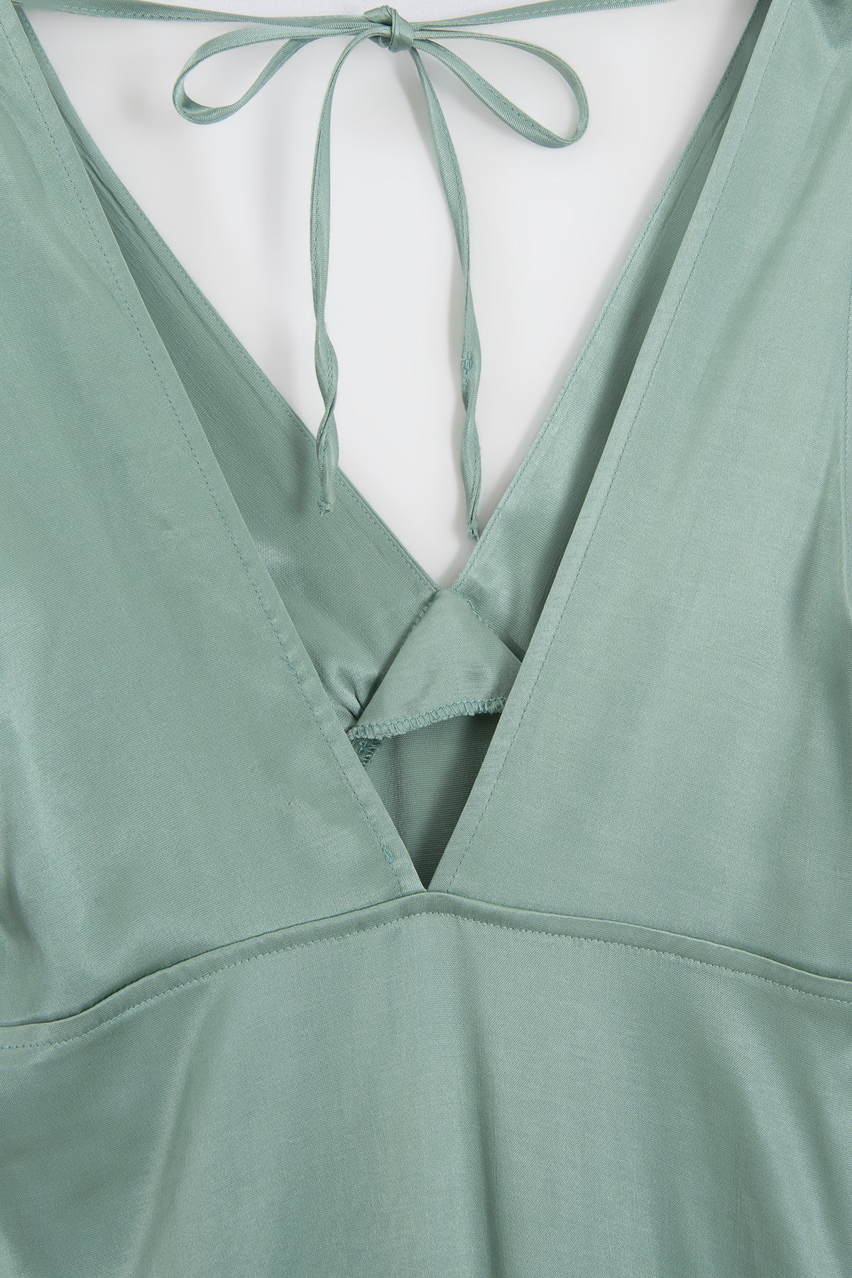 Ruffled Maxi Satin Dress