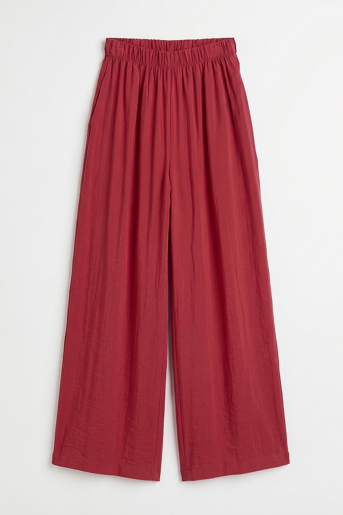 Elastic Waist Modal Wide Leg Trousers