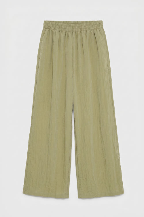 Wide-leg trousers with elastic waistband