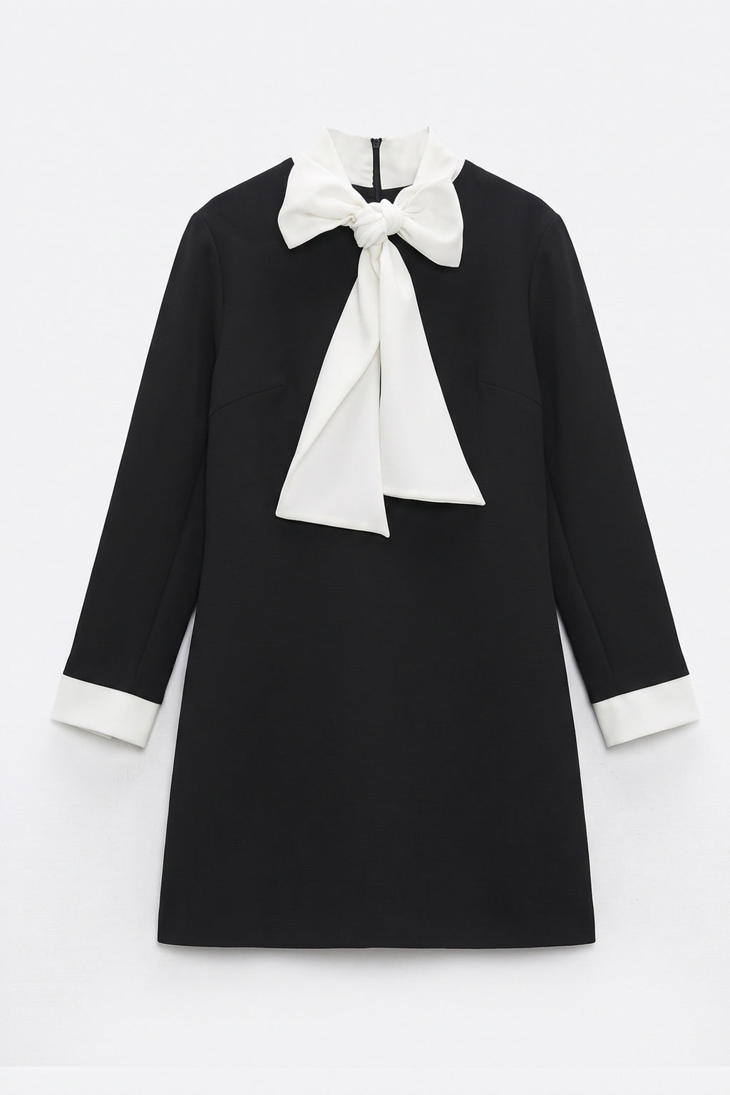 Mini Dress with Bow-Tie Neckline