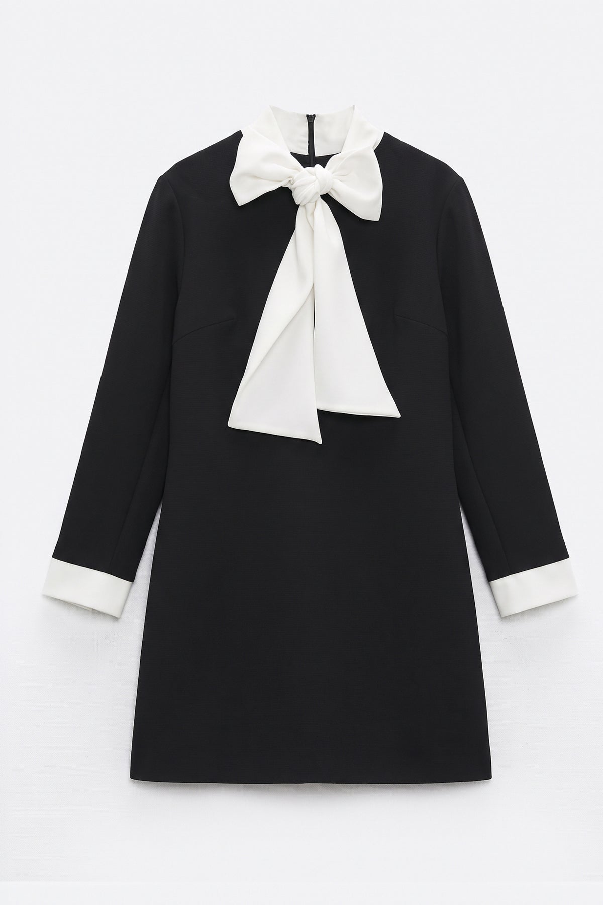 Mini Dress with Bow-Tie Neckline