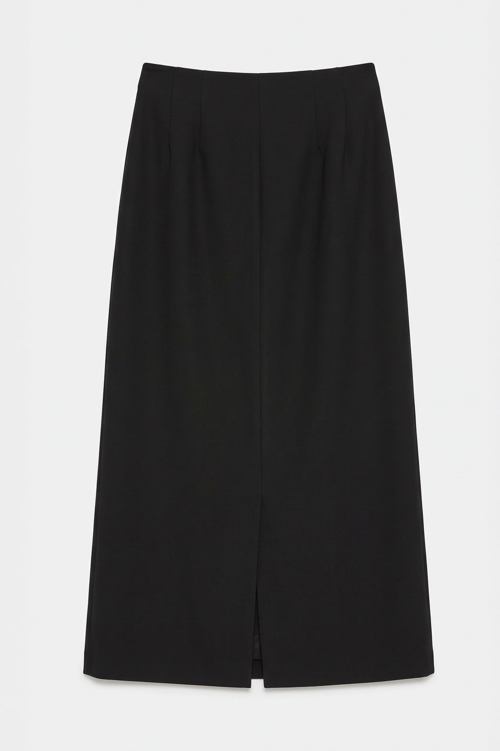 Button-Detail Maxi Pencil Skirt