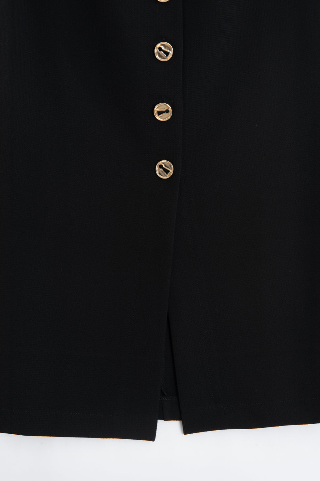 Button-Detail Maxi Pencil Skirt