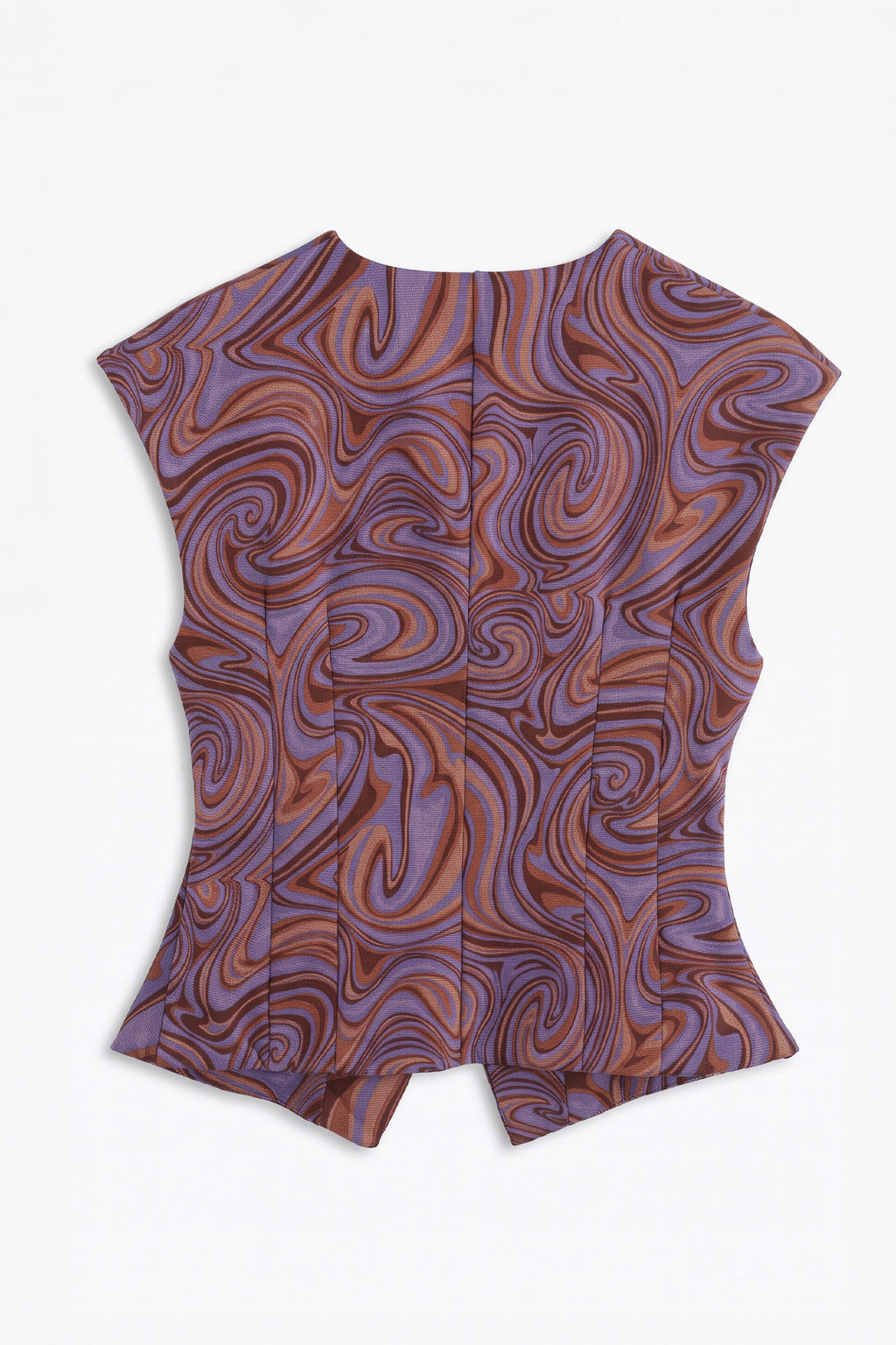 Patterned Vest with Darts