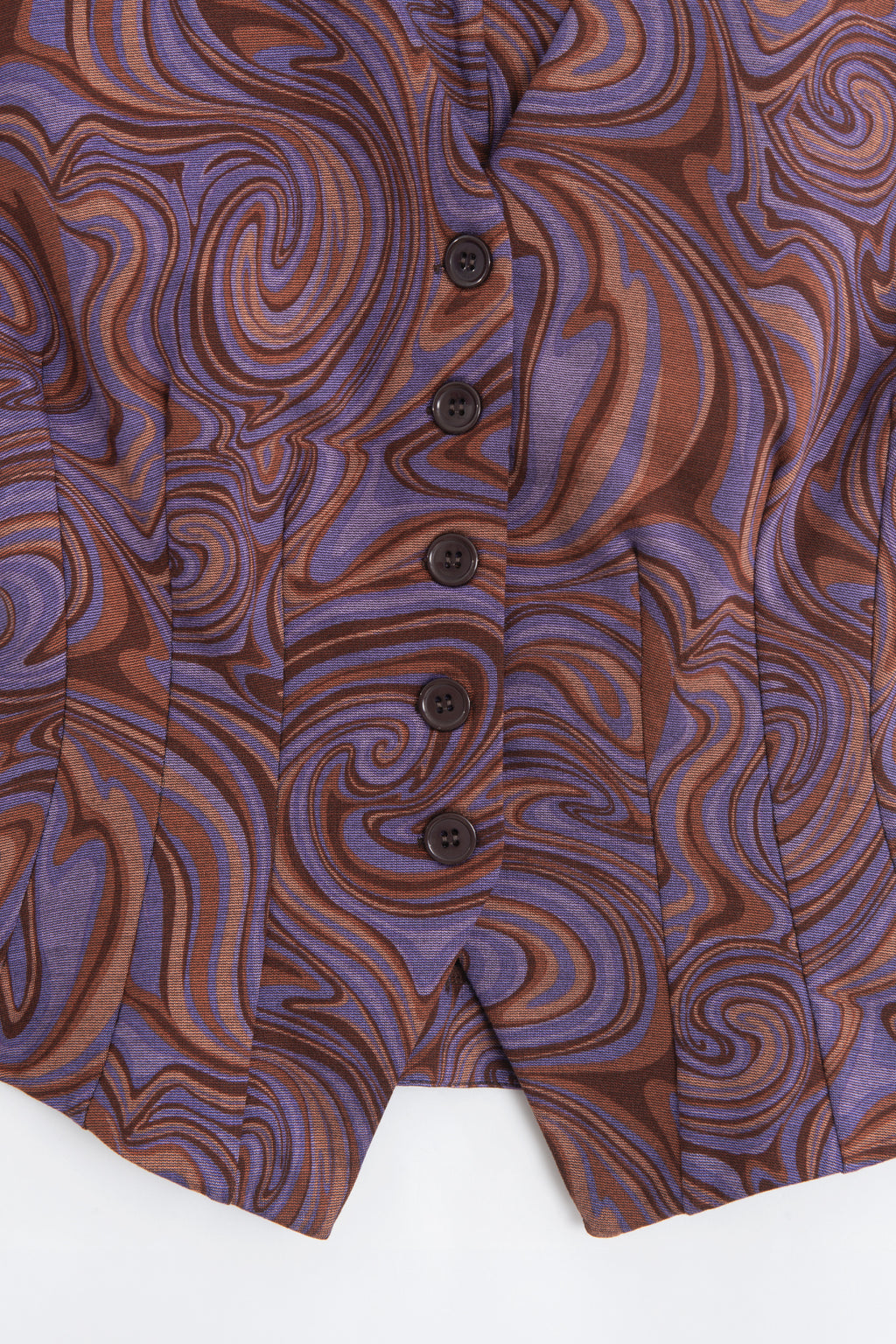 Patterned Vest with Darts