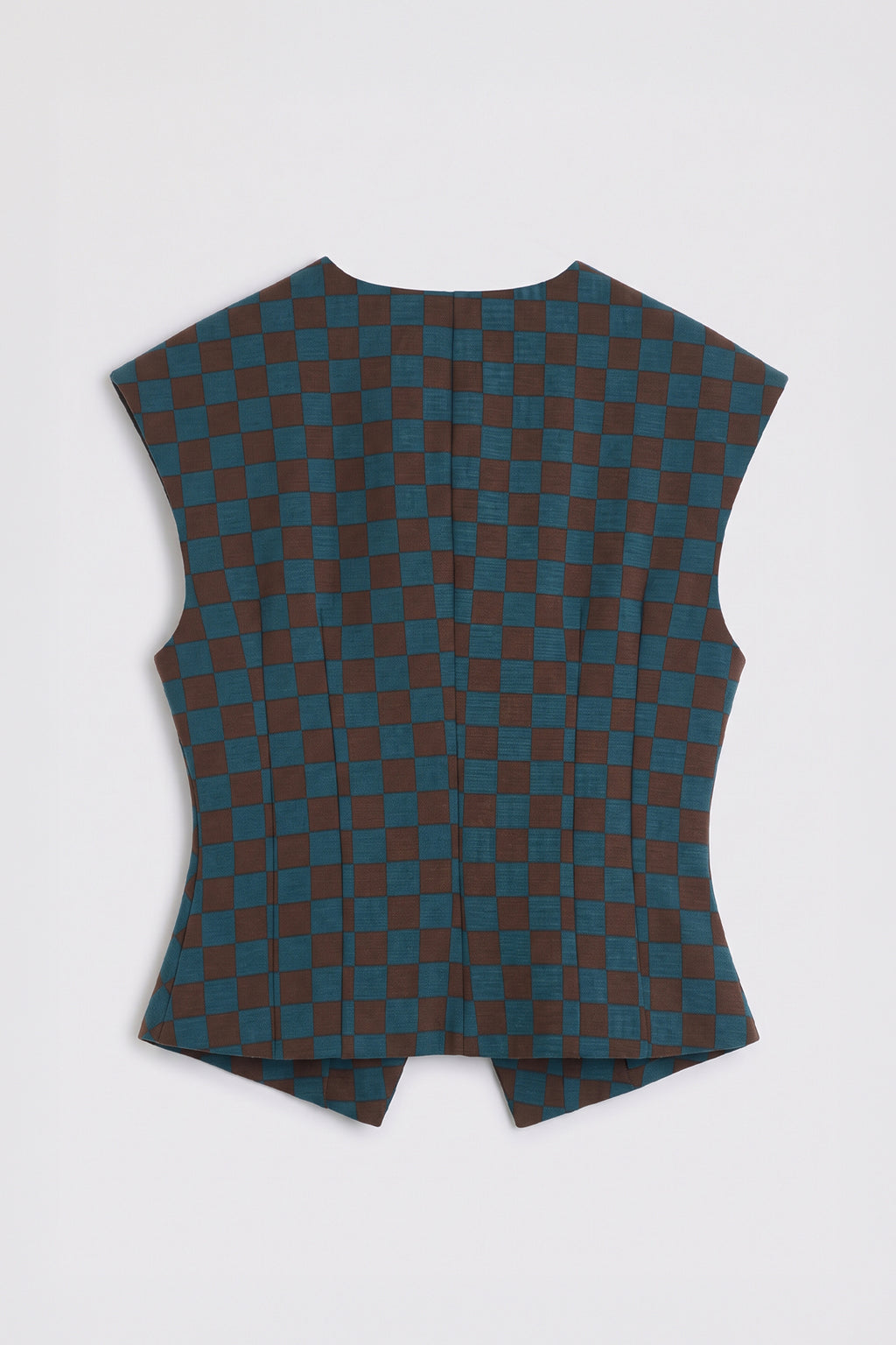 Patterned Vest with Darts