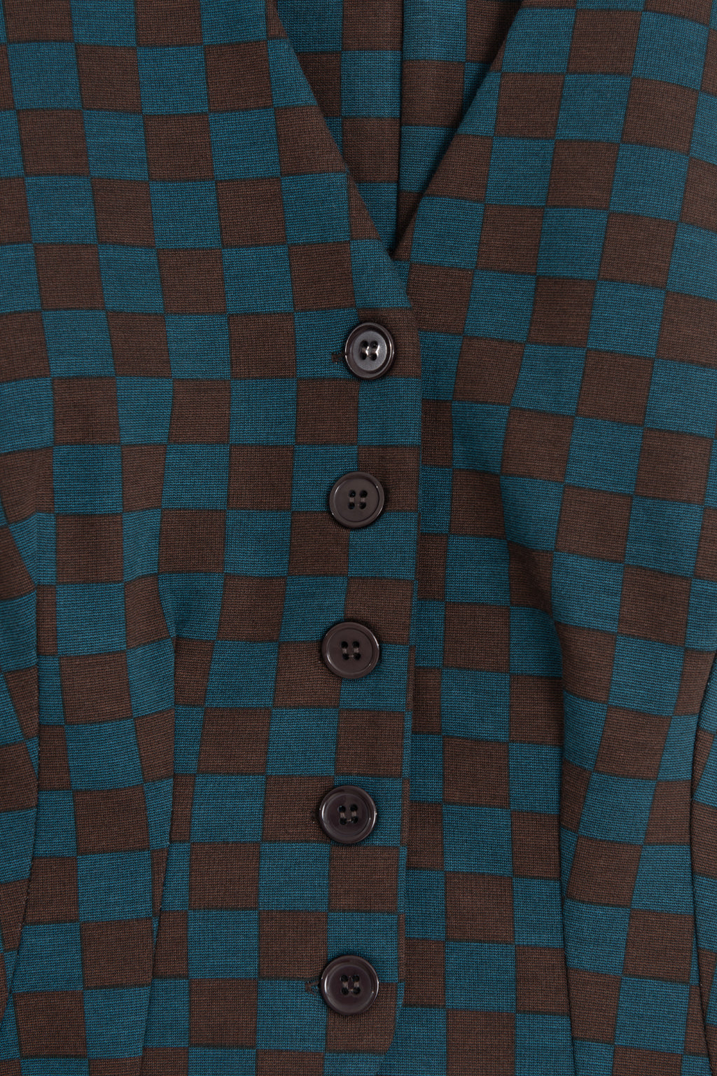Patterned Vest with Darts