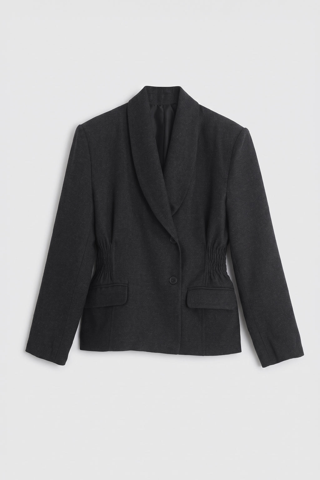 Shawl-Collar Double-Breasted Blazer