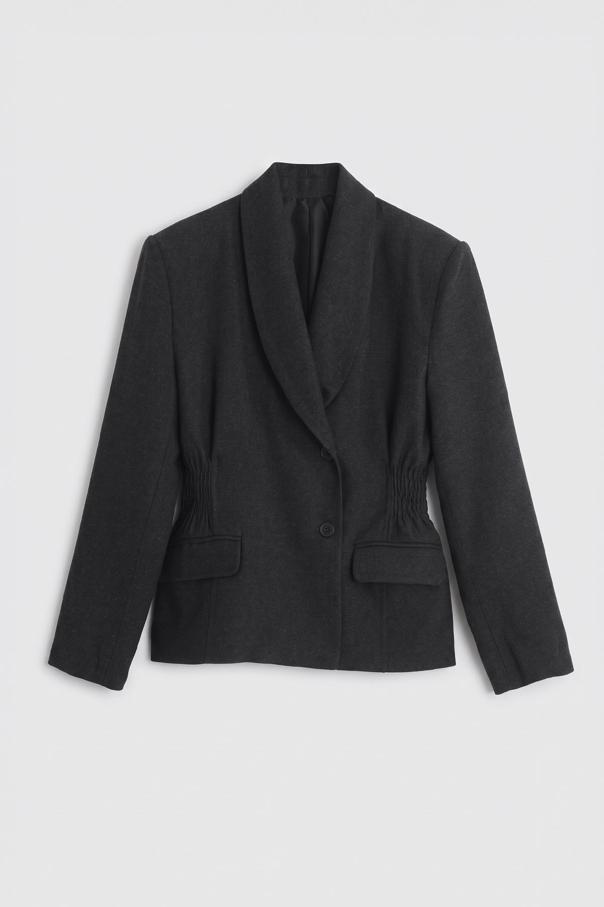Shawl-Collar Double-Breasted Blazer