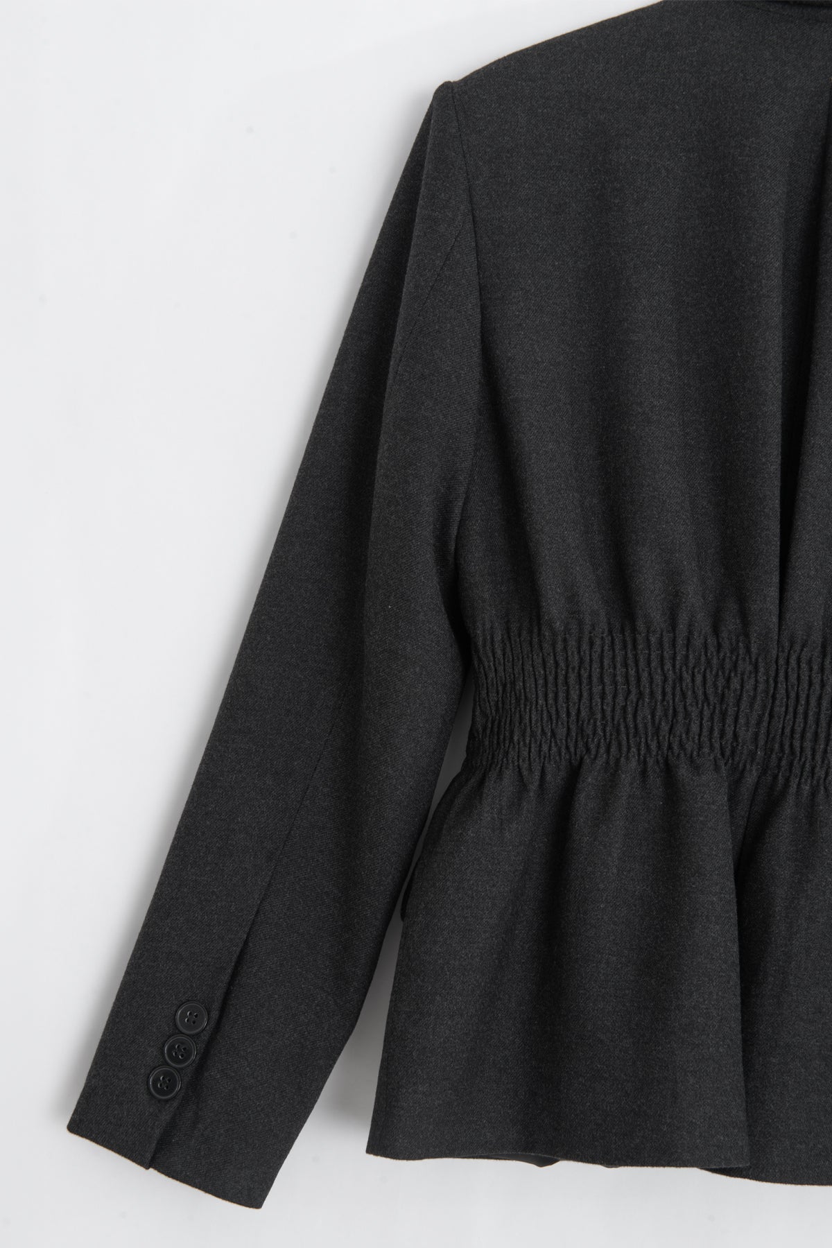 Shawl-Collar Double-Breasted Blazer