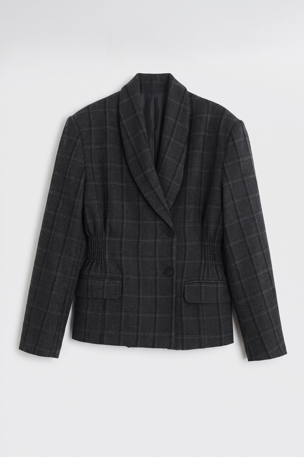 Shawl-Collar Double-Breasted Blazer