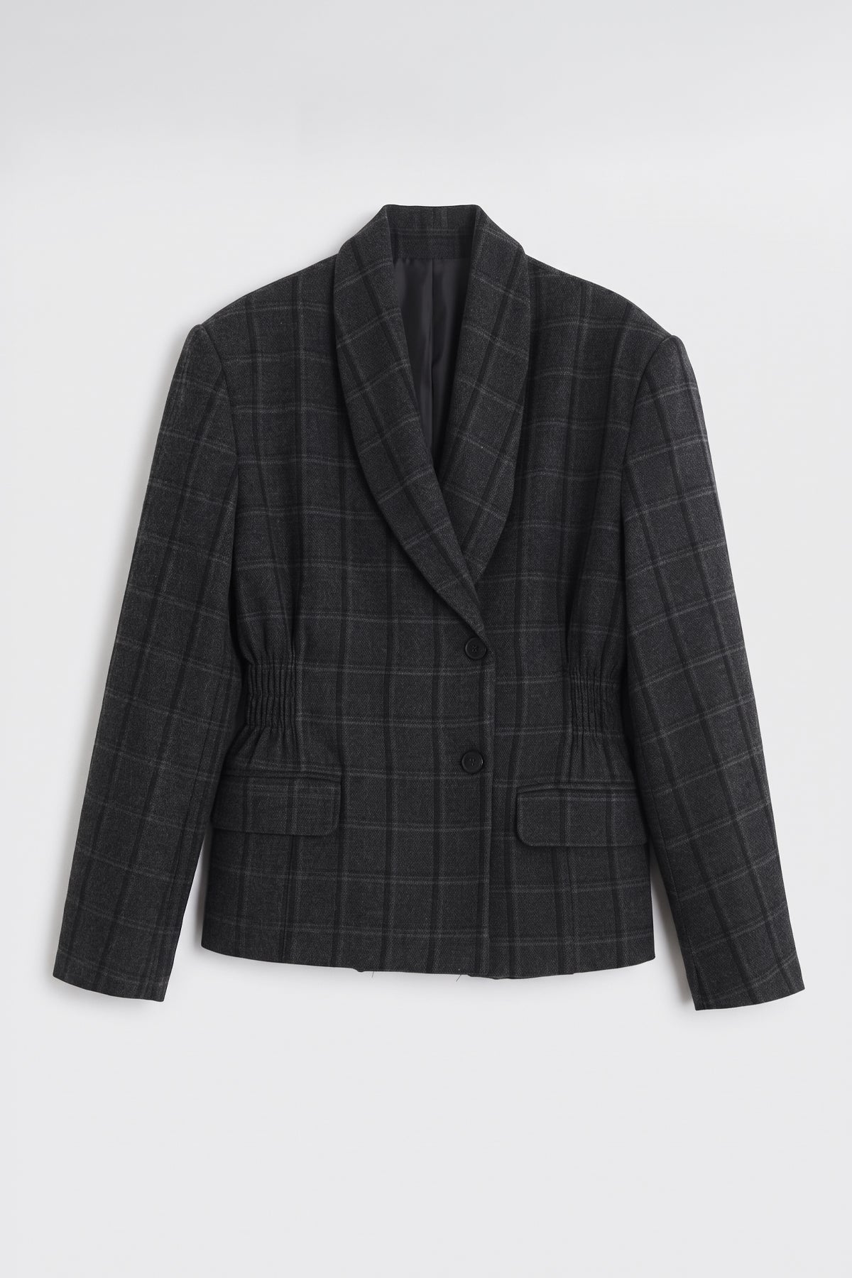 Shawl-Collar Double-Breasted Blazer