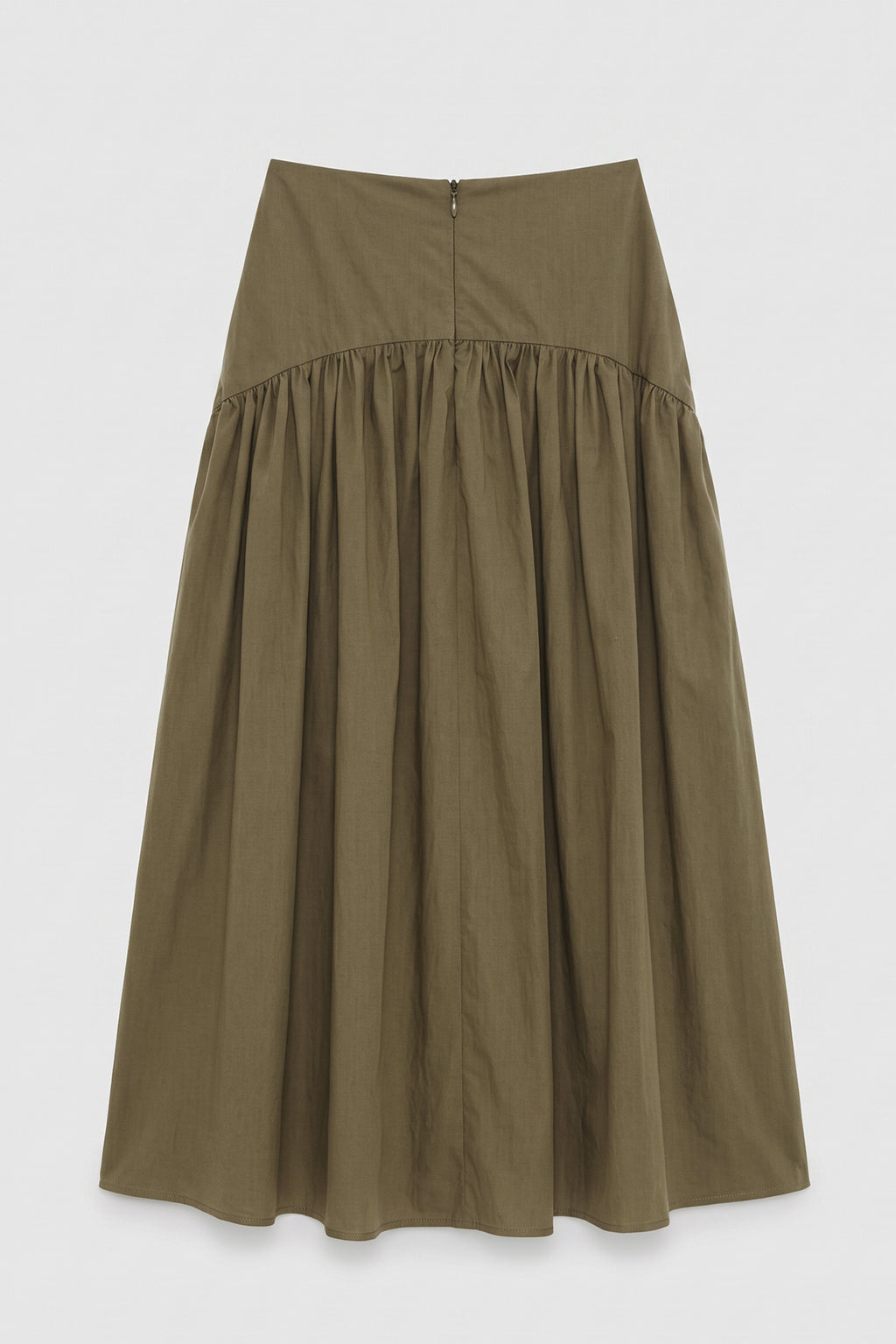 Gathered Midi Skirt with Bodice Detail