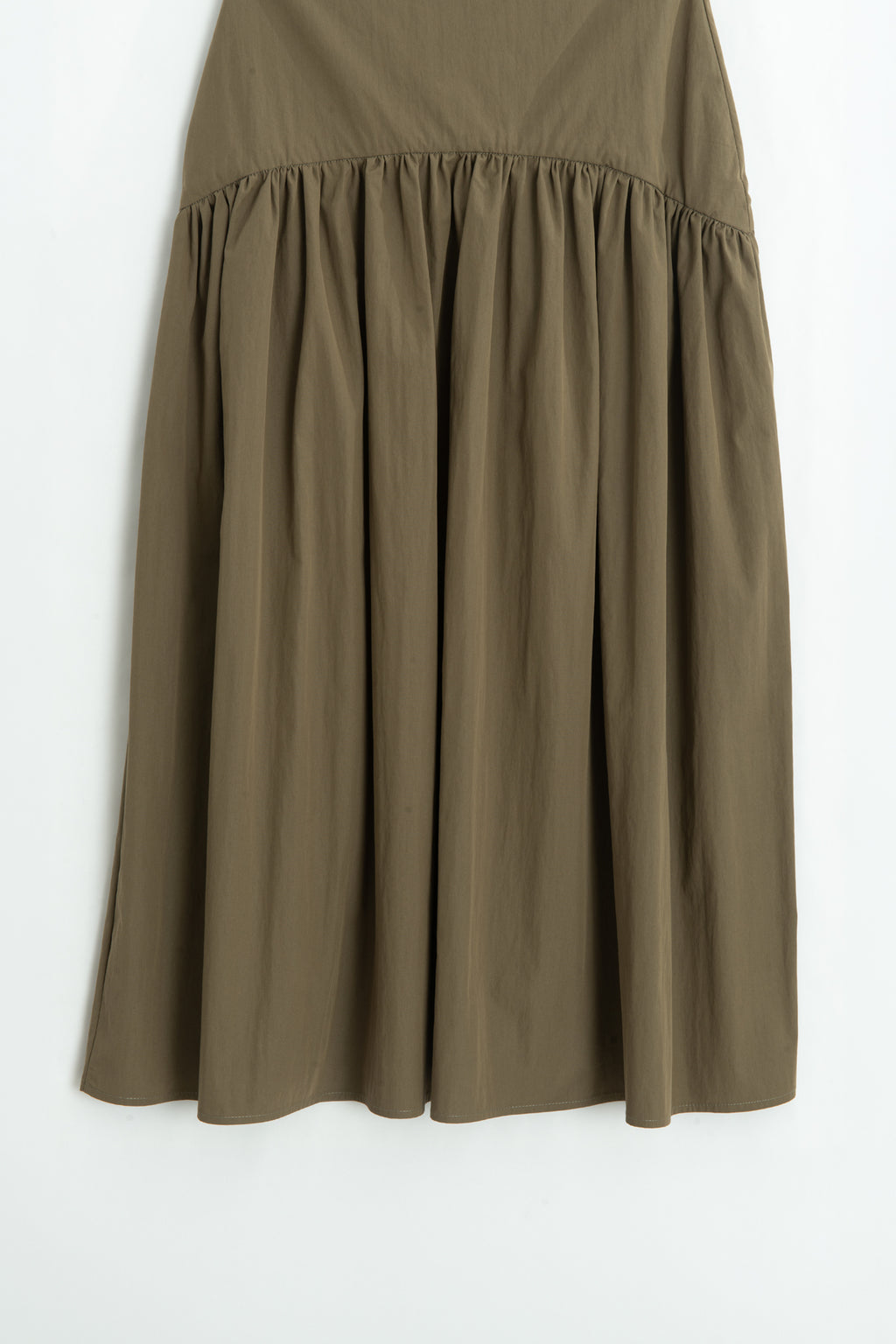 Gathered Midi Skirt with Bodice Detail