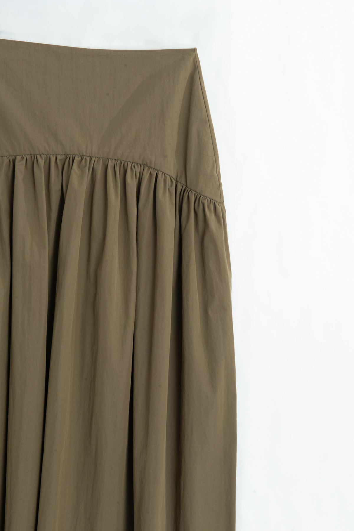 Gathered Midi Skirt with Bodice Detail