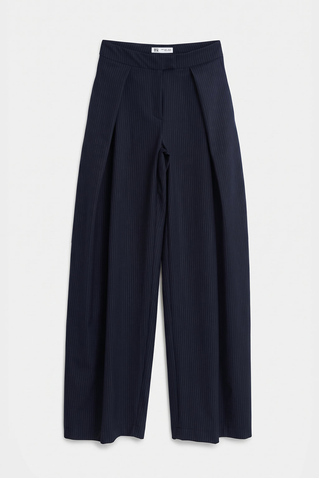 Wide-Leg Pleated Trousers