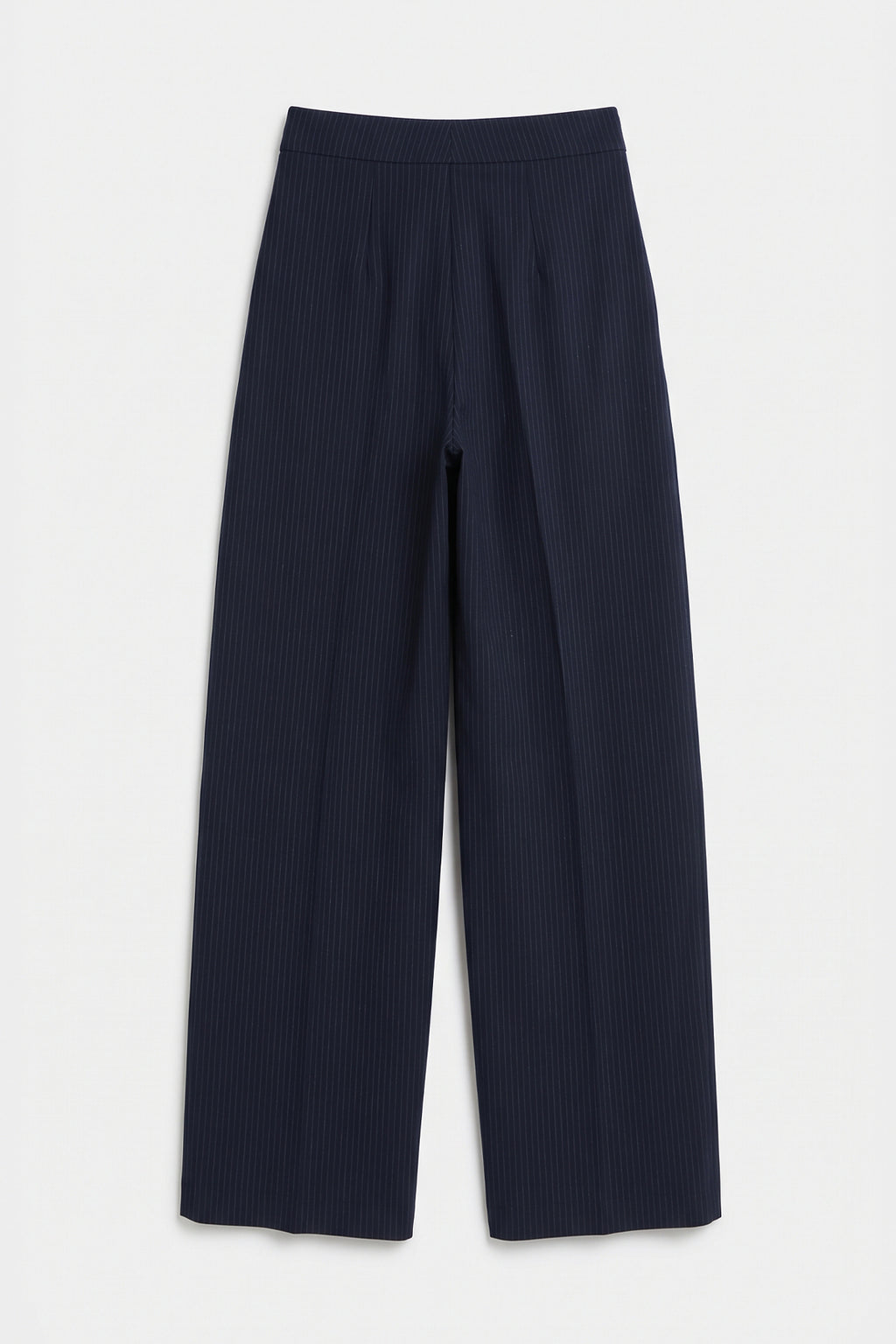 Wide-Leg Pleated Trousers