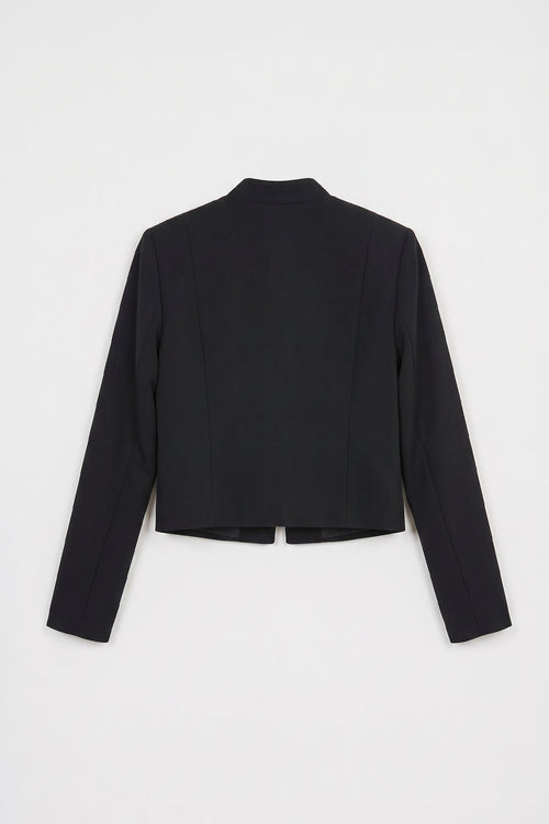 Button-Detail Cropped Jacket