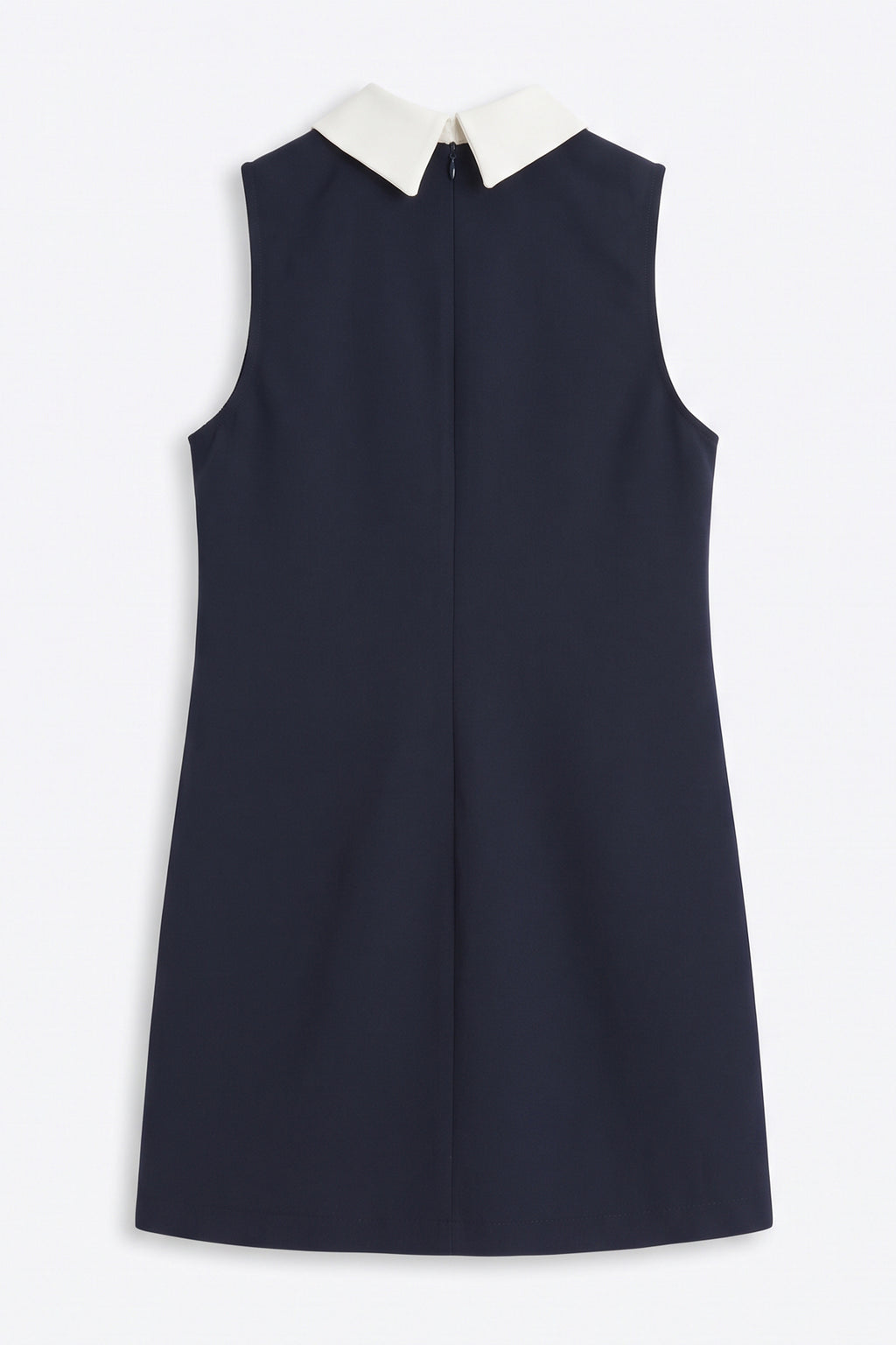 Collared Mini Dress with Decorative Buttons