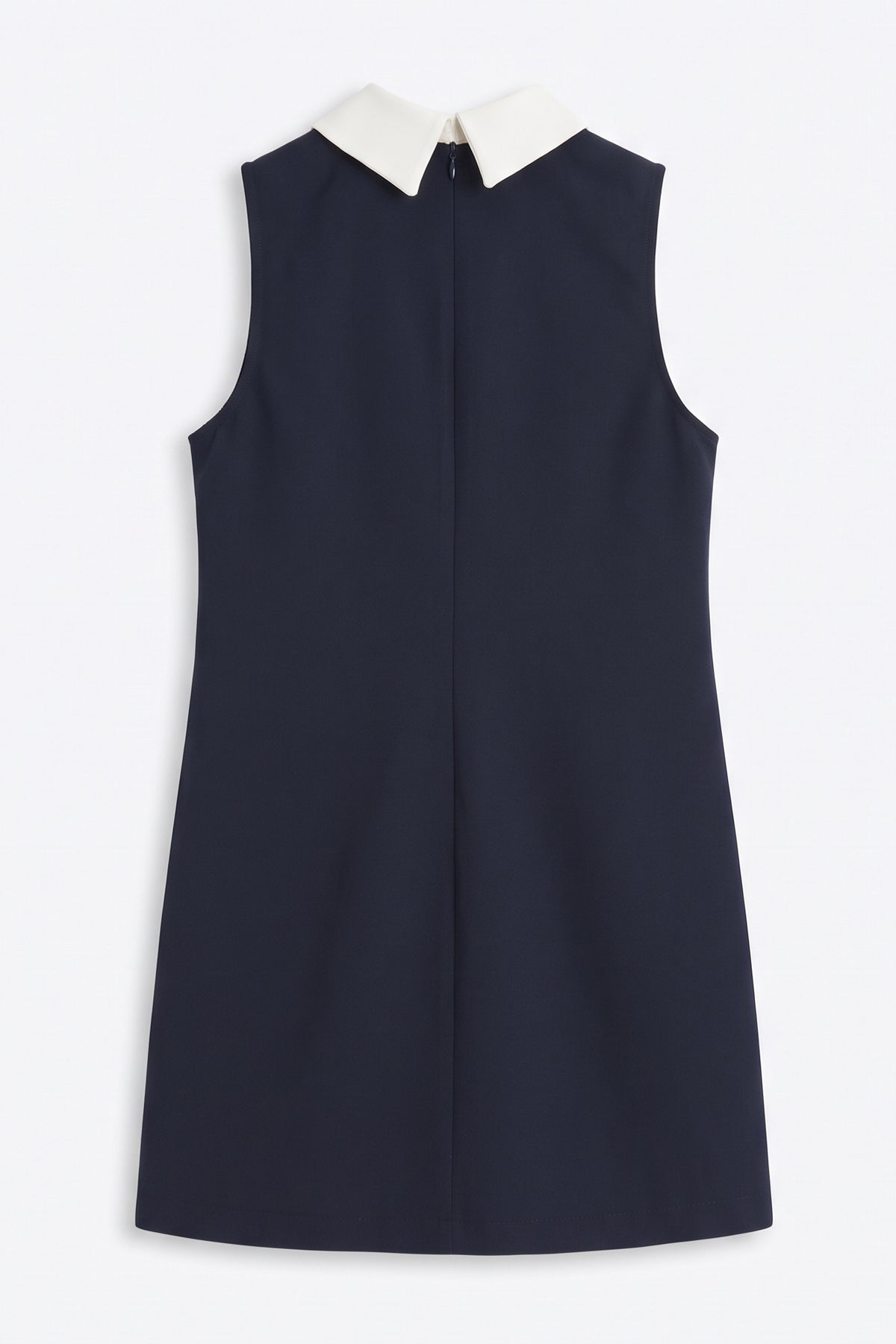 Collared Mini Dress with Decorative Buttons