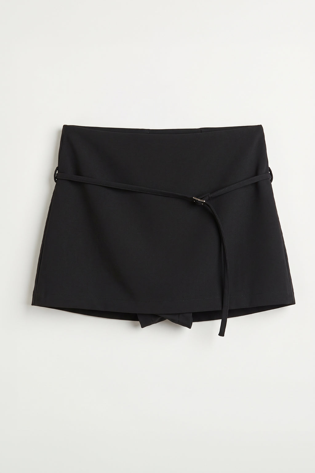 High-Waisted Tie-Front Skort