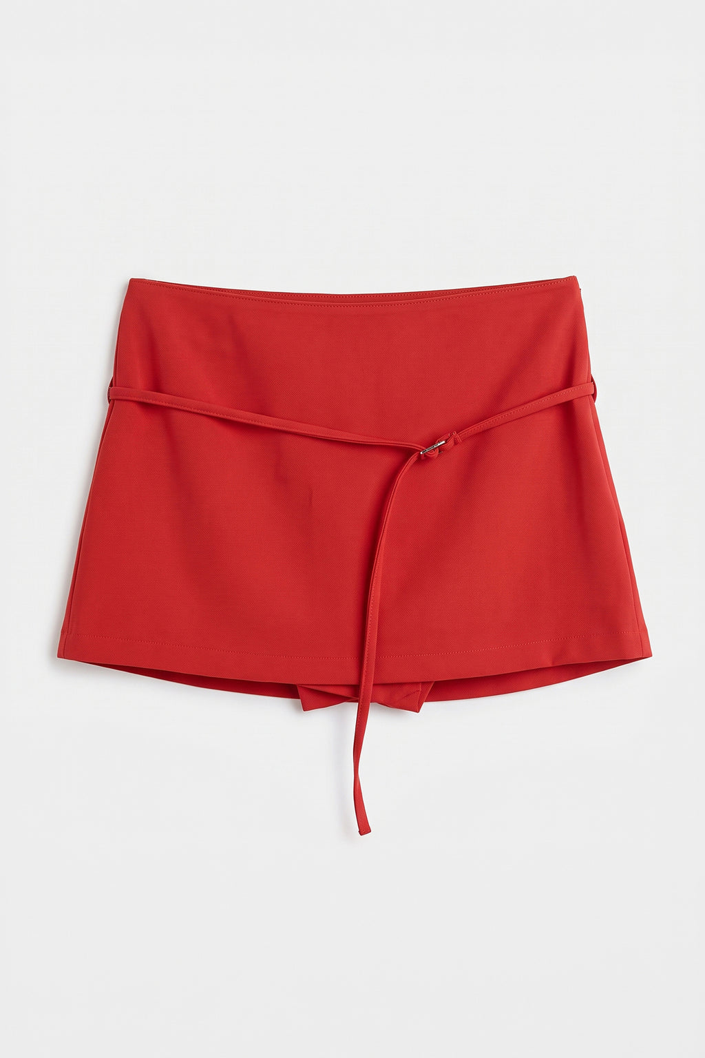 High-Waisted Tie-Front Skort