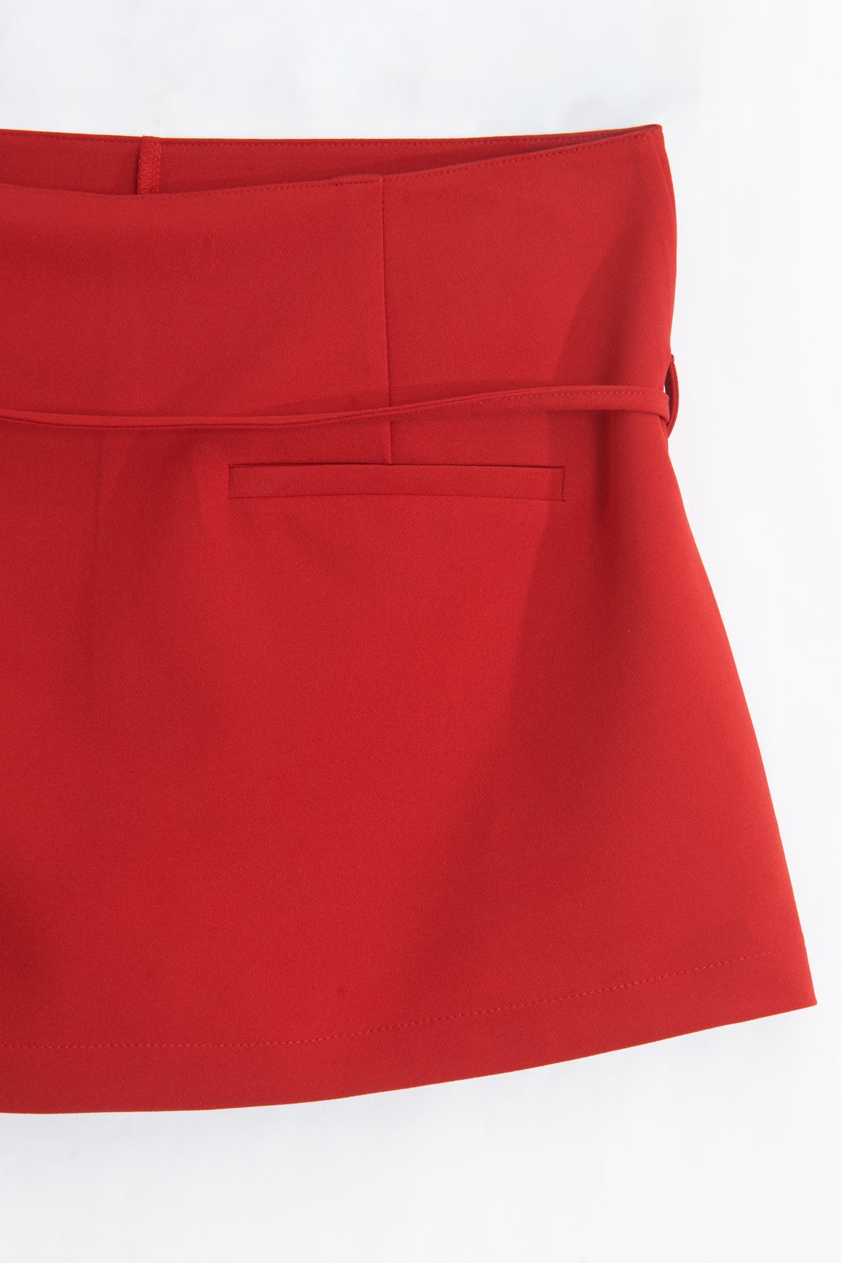 High-Waisted Tie-Front Skort