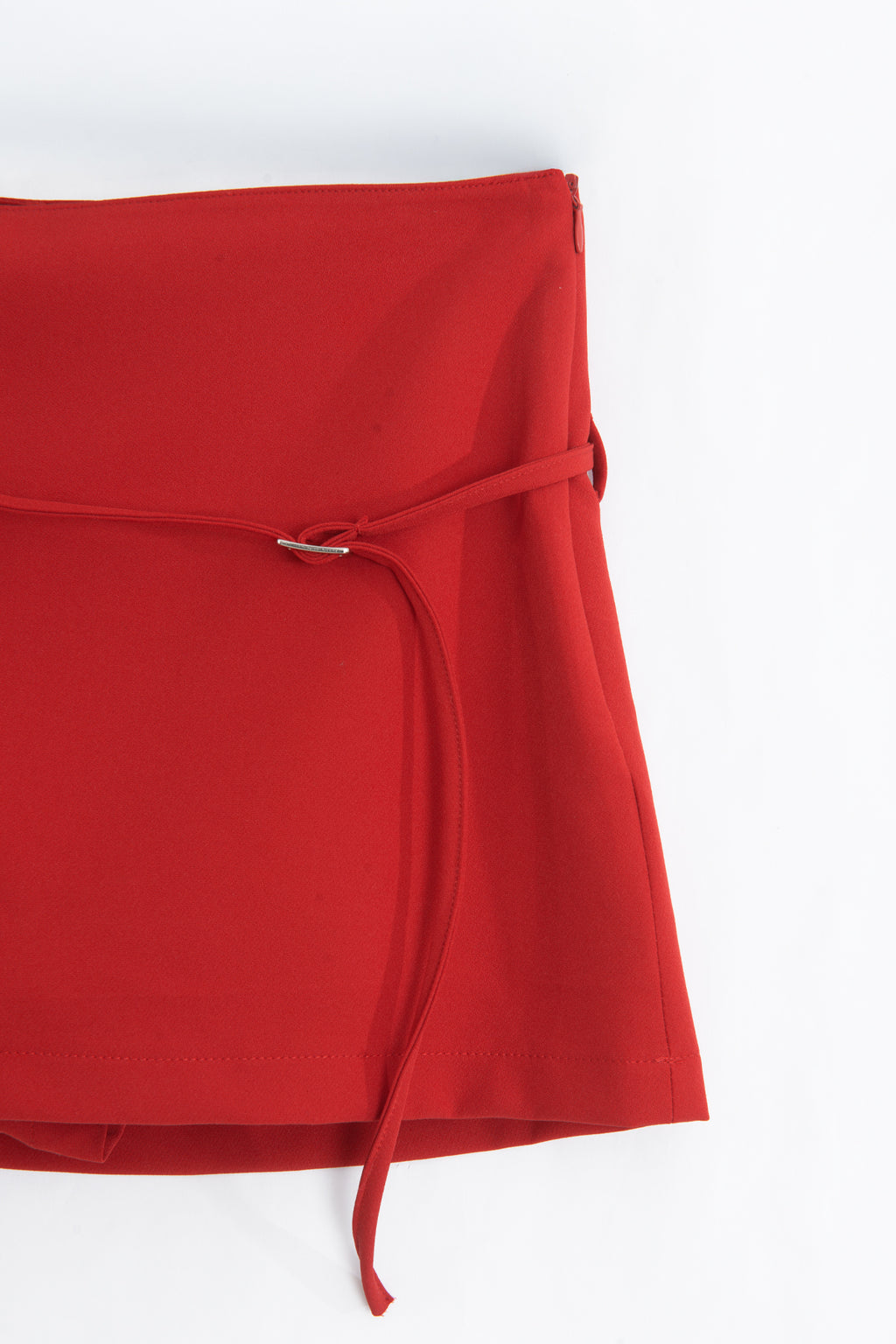 High-Waisted Tie-Front Skort