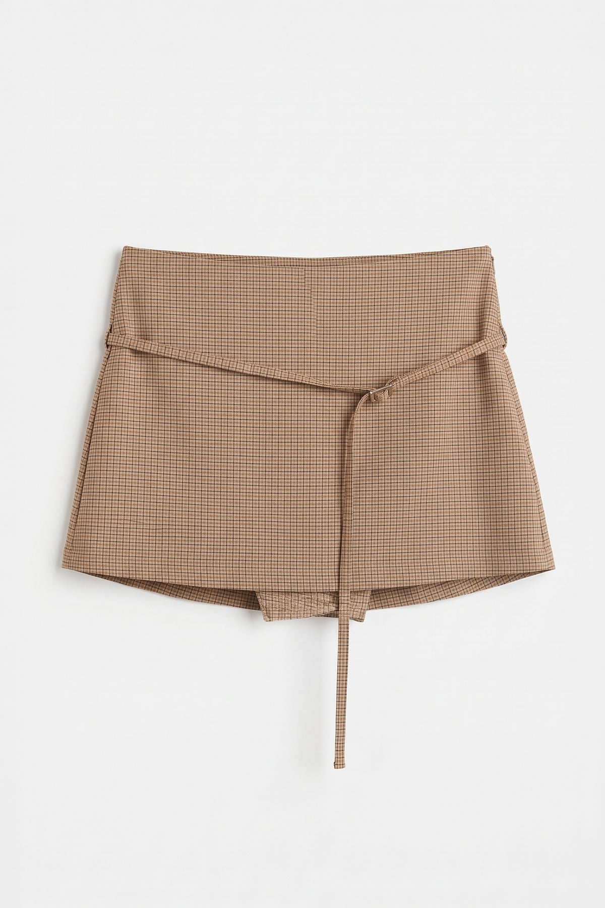 High-Waisted Tie-Front Skort