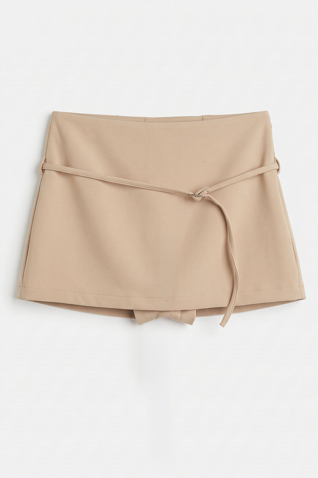 High-Waisted Tie-Front Skort