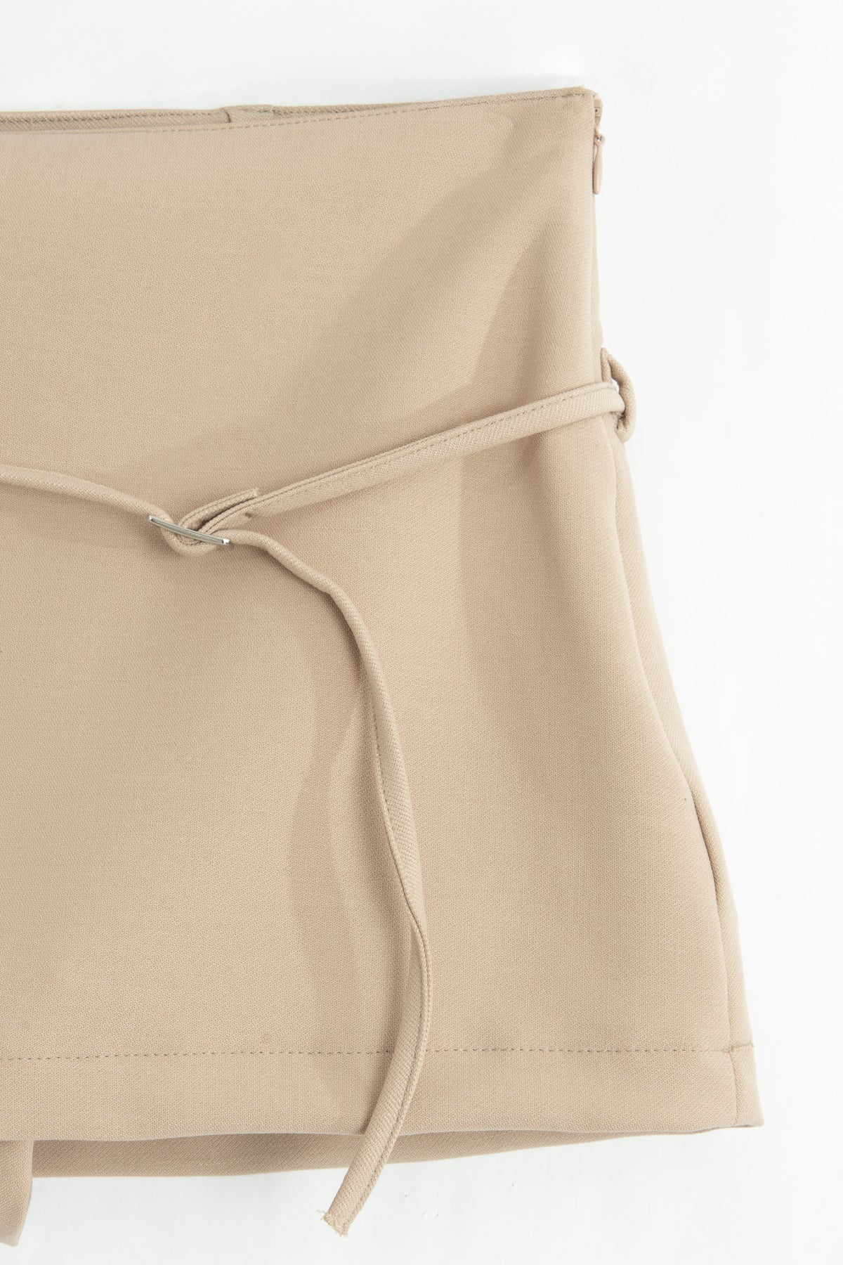 High-Waisted Tie-Front Skort