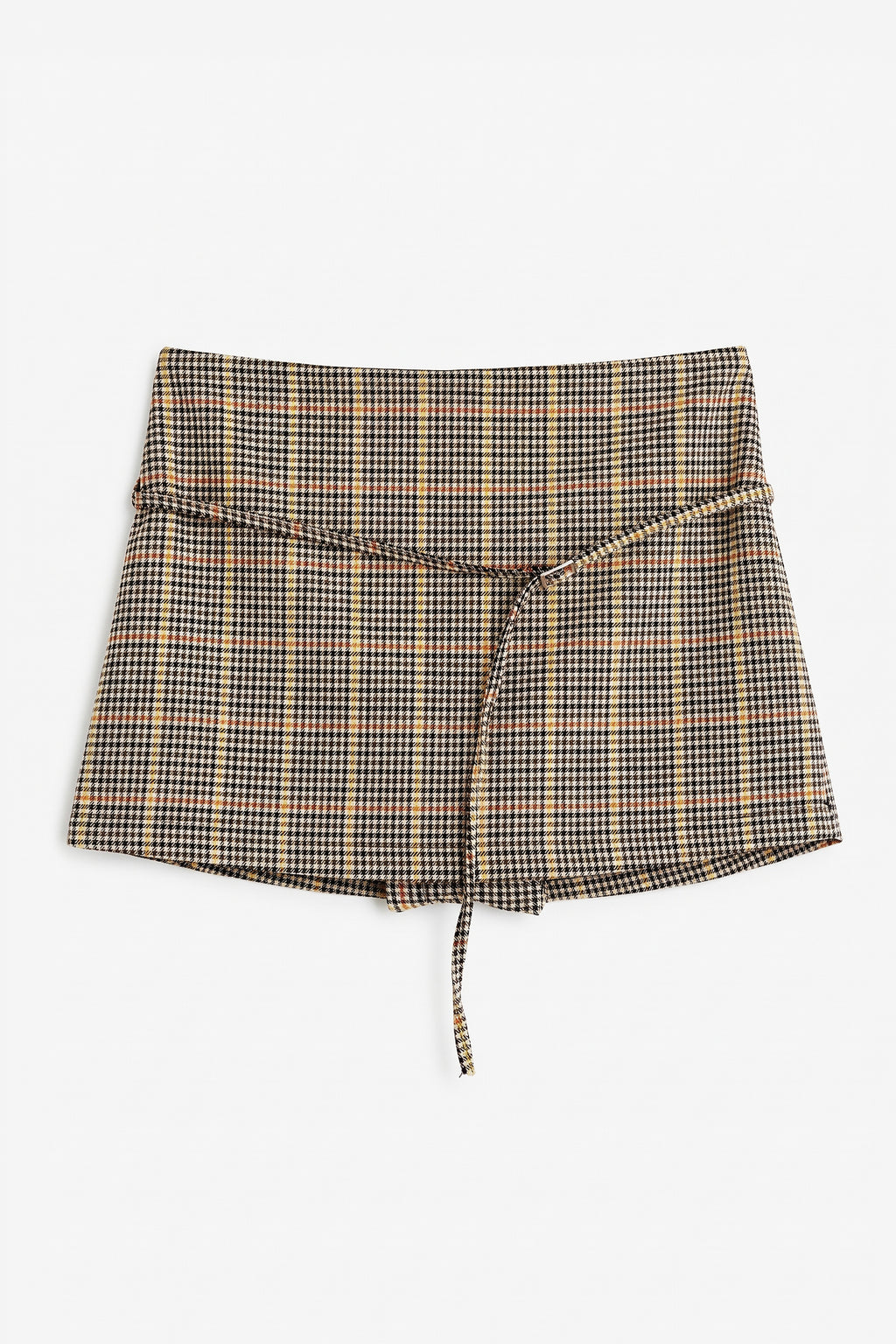 High-Waisted Tie-Front Skort