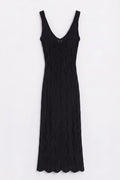 Openwork Maxi Knit Beach Dress Black