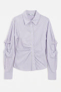 Asymmetrical Placket Shirt Lila