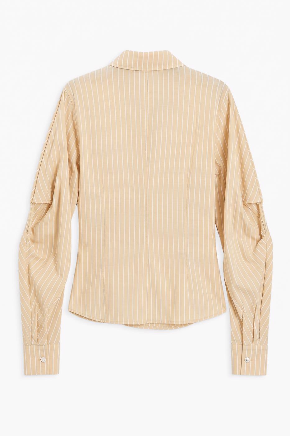 Asymmetrical Placket Shirt Yellow