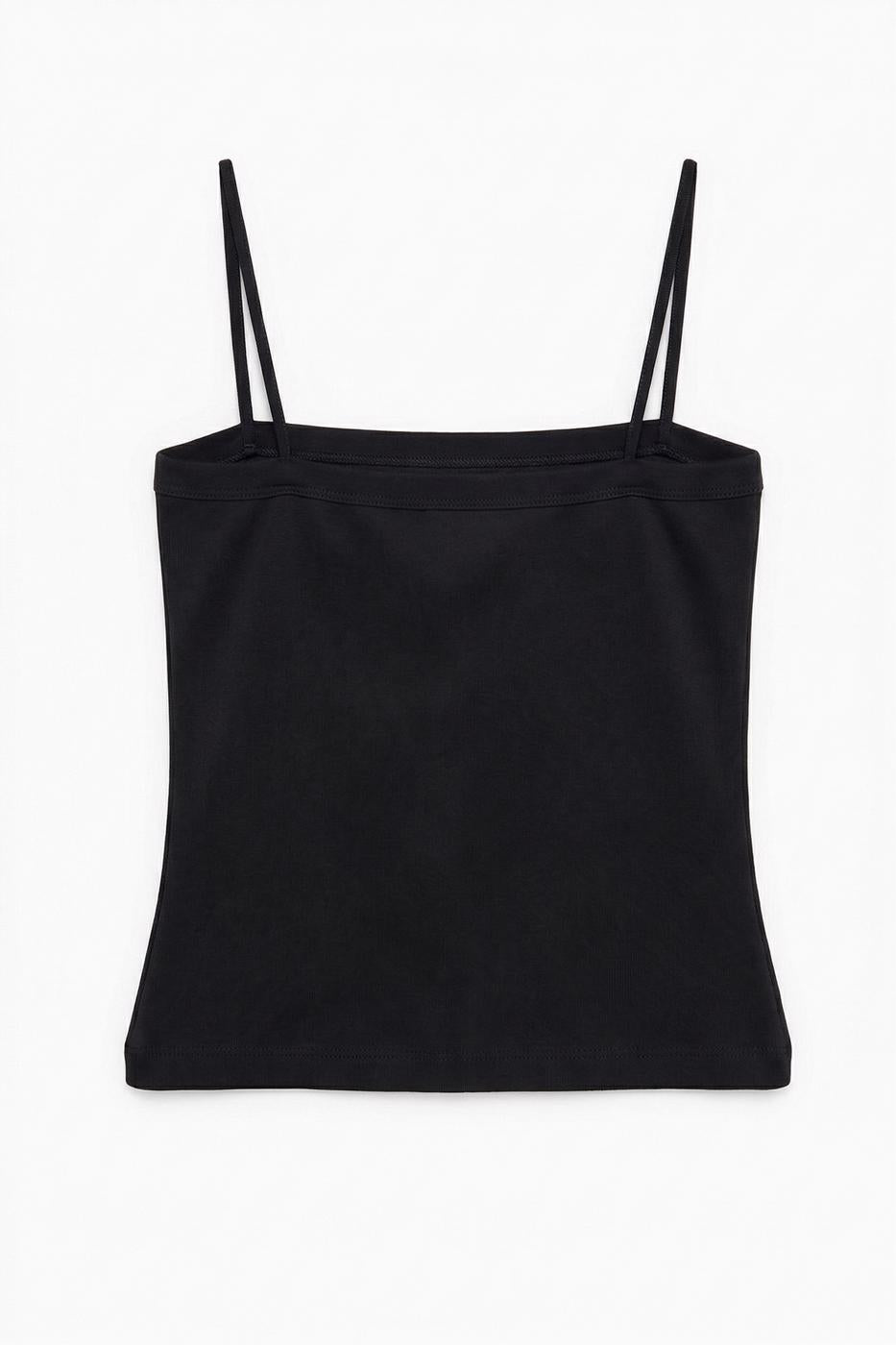 Tank Top with Sleeves Black