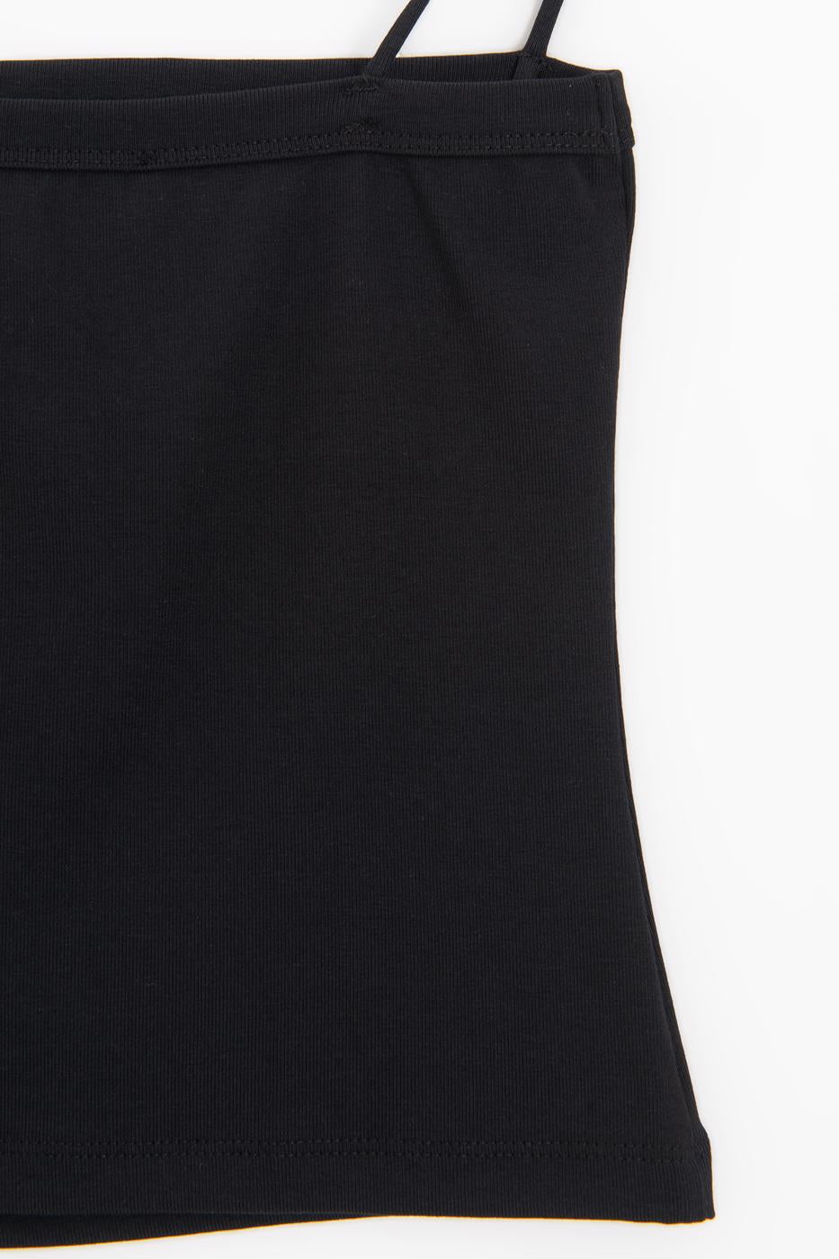 Tank Top with Sleeves Black