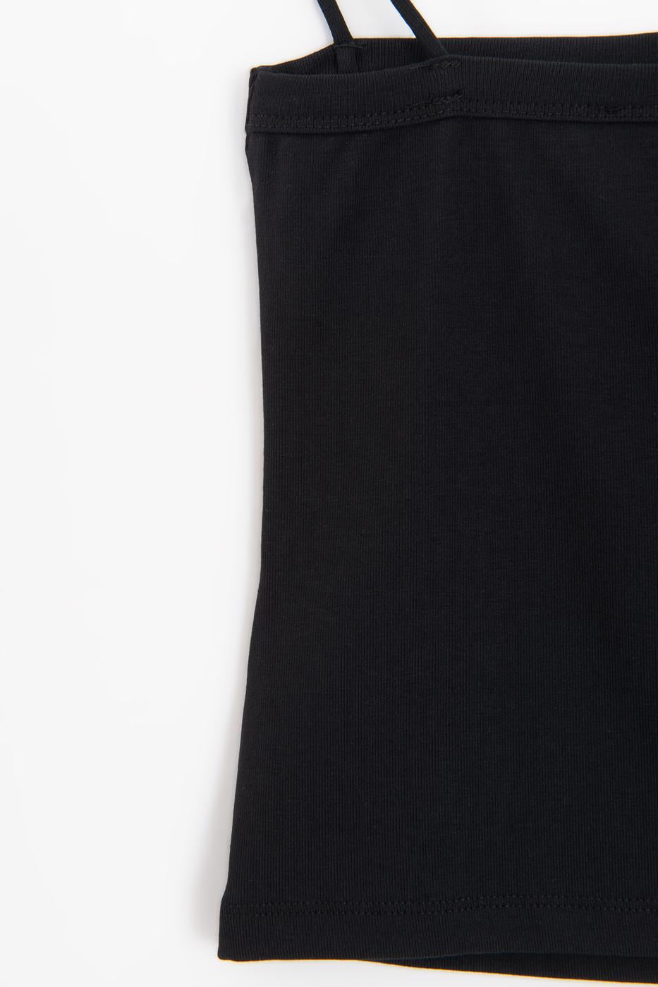 Tank Top with Sleeves Black
