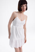 Strapped broded mini dress