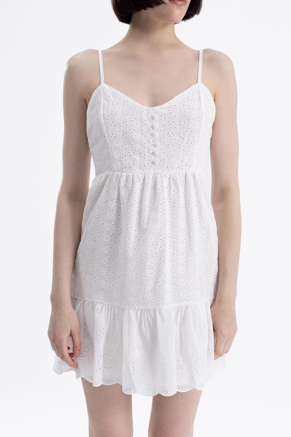 Strapped broded mini dress