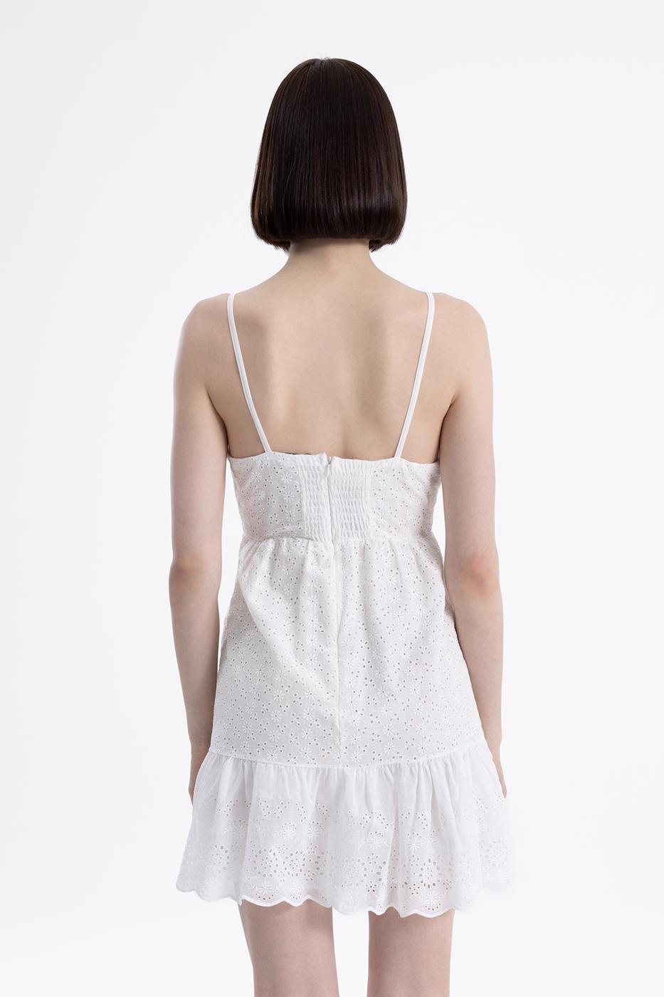 Strapped broded mini dress