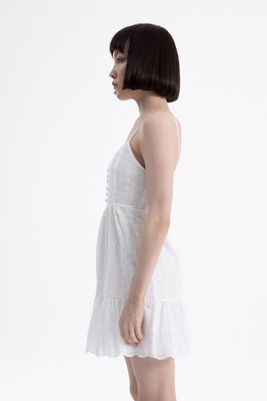 Strapped broded mini dress