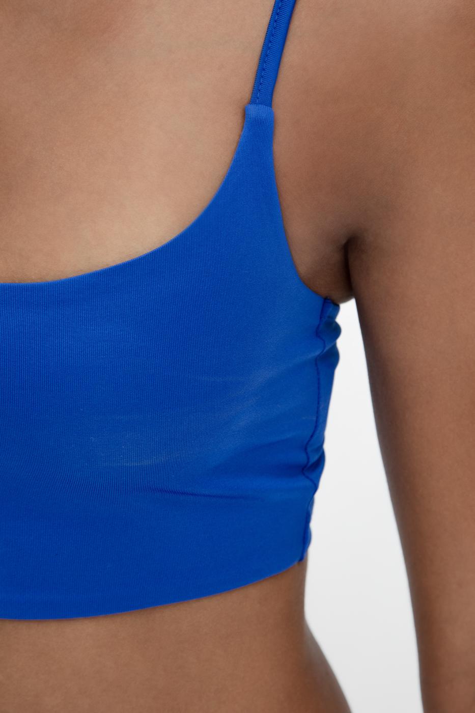 Strappy Crop Bustier Sax blue