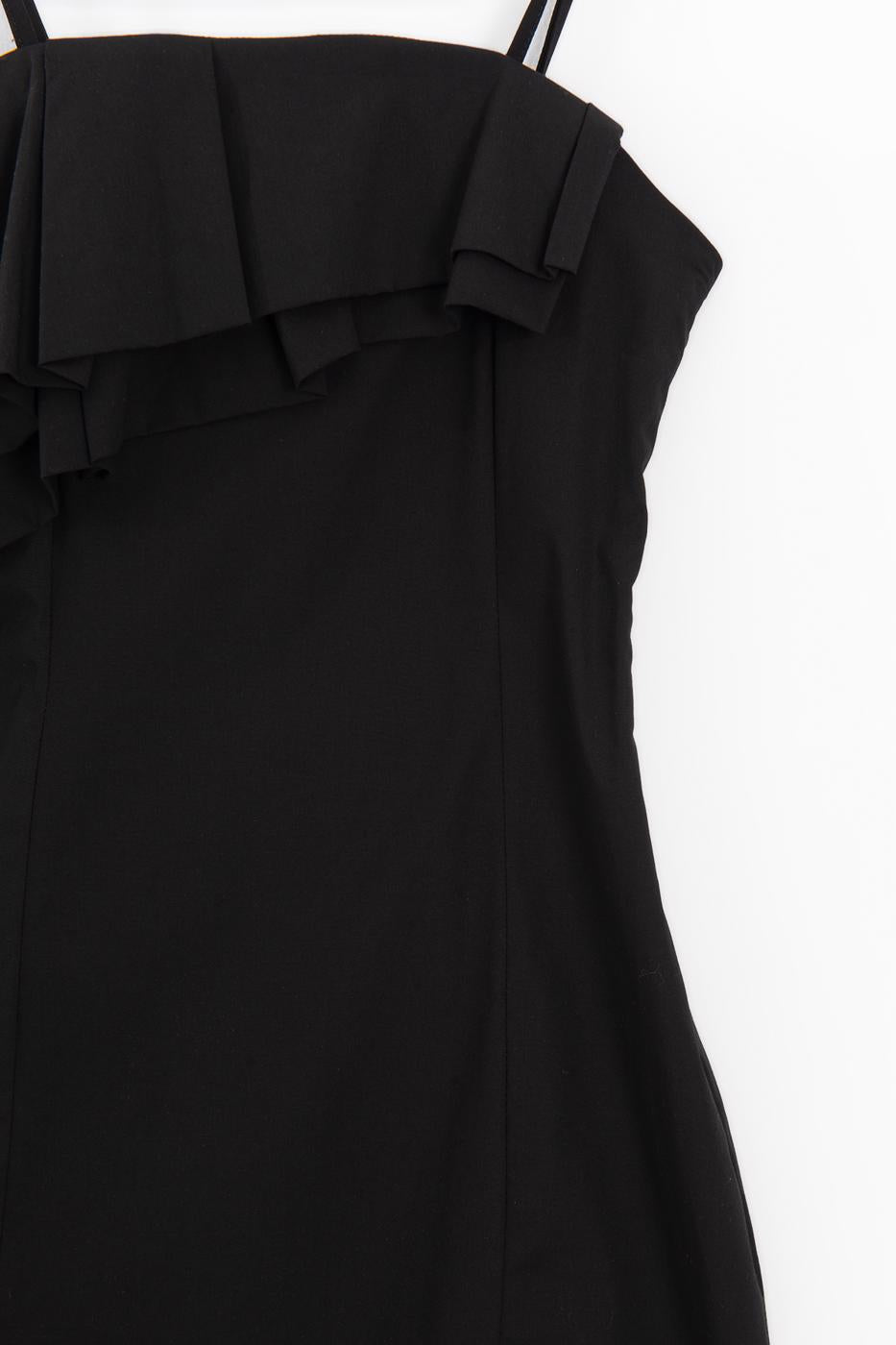 Strappy Lycra Tight Mini Dress Black