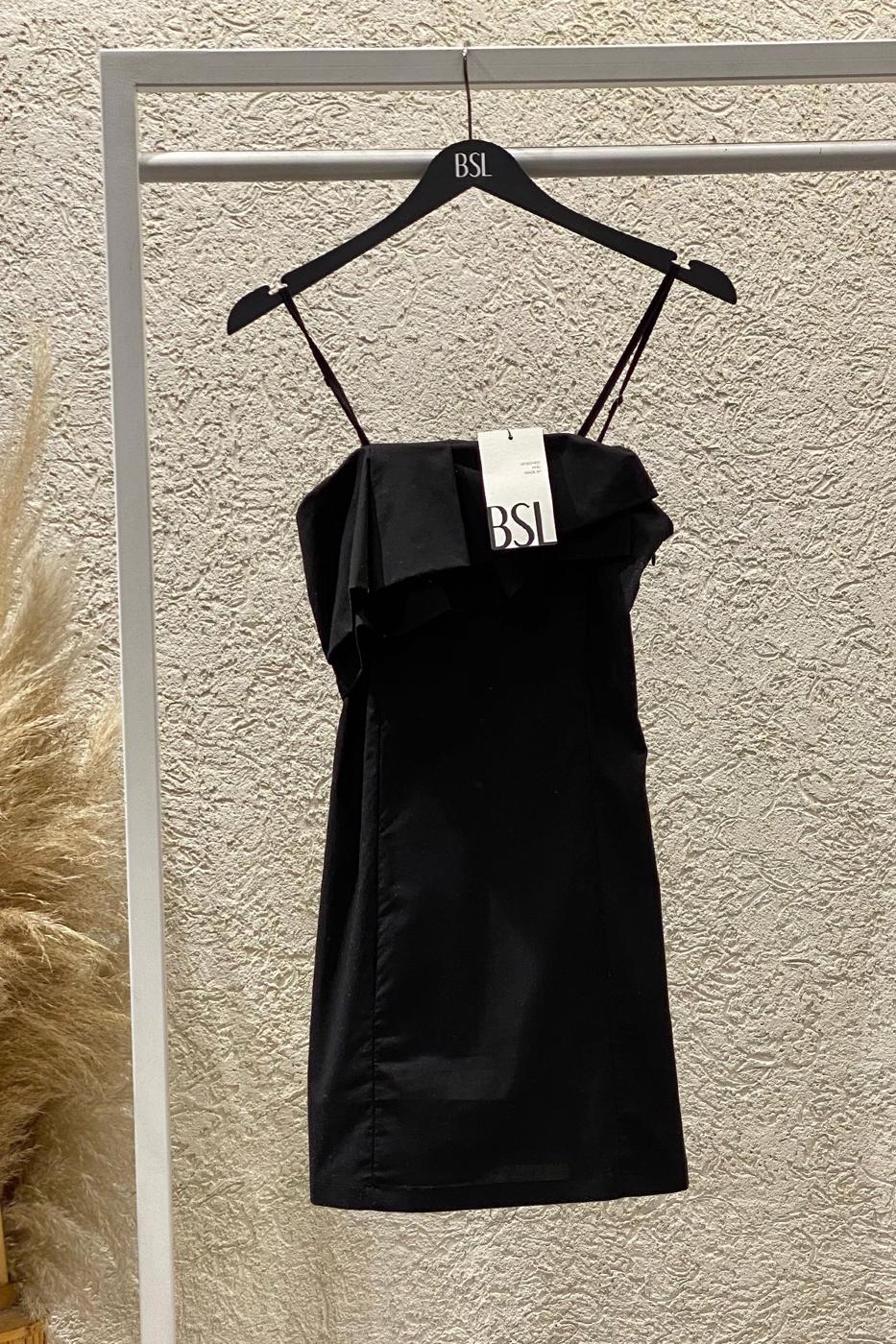 Strappy Lycra Tight Mini Dress Black