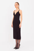 Strappy Midi Dress Black