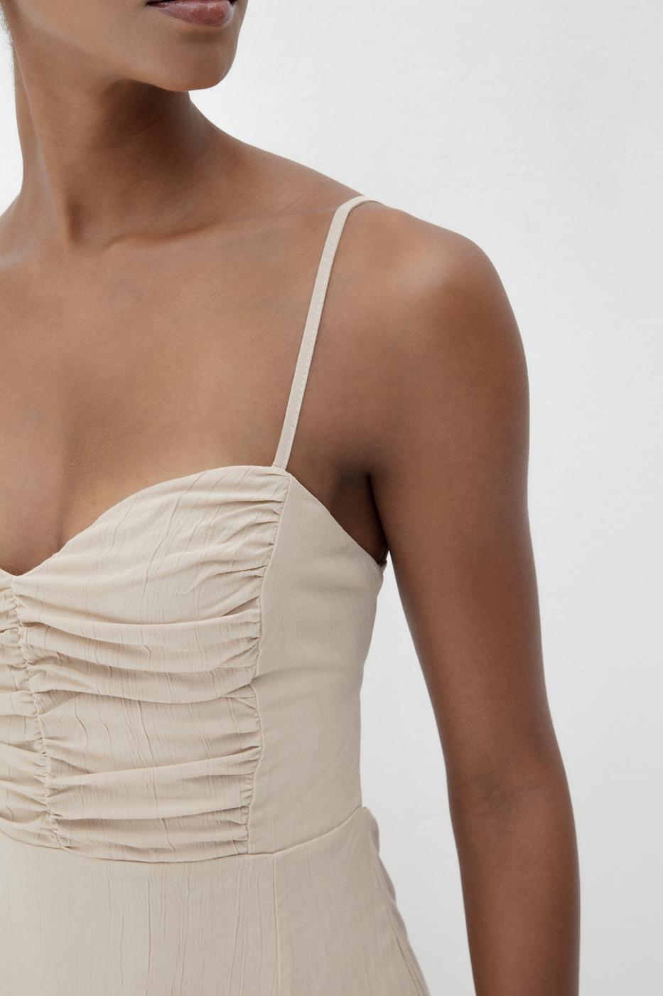 Strappy Midi Corset Dress Mink