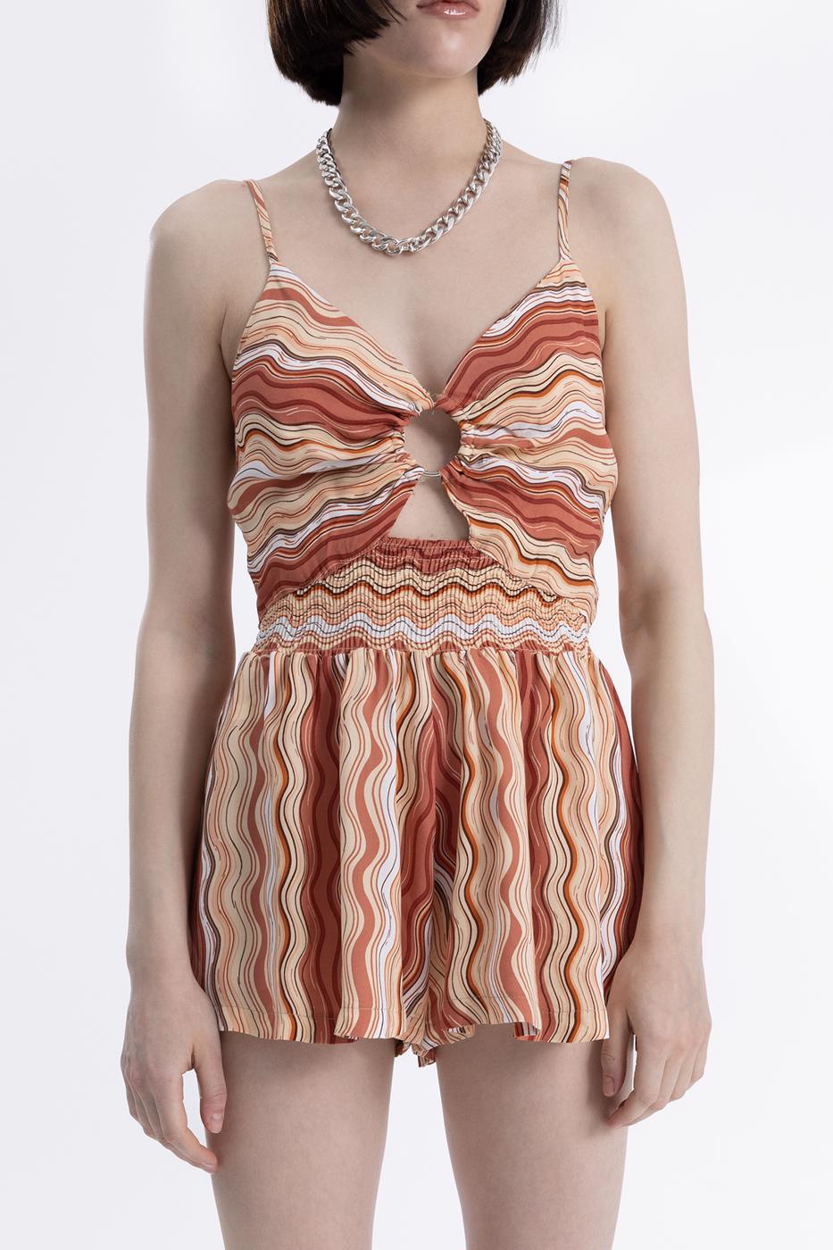 Strapped mini romper