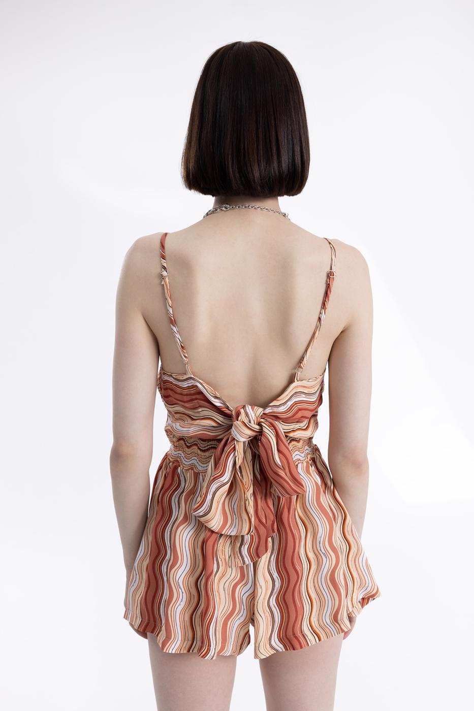 Strapped mini romper