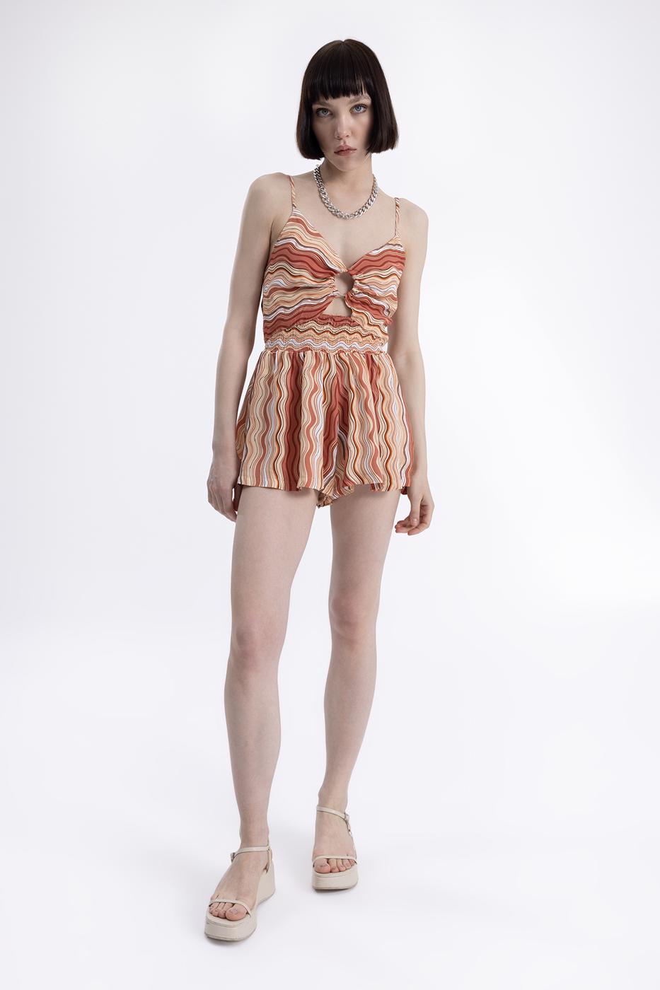 Strapped mini romper